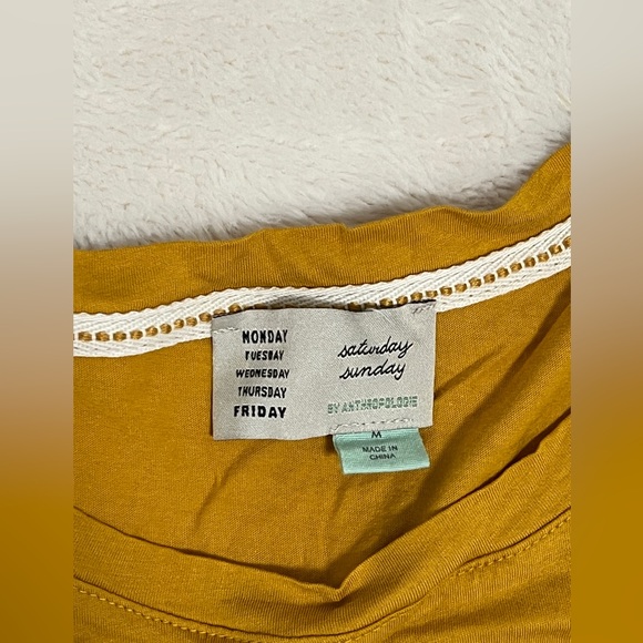 Anthropologie | Mustard Lucielle Knotted Tee - Picture 2 of 3